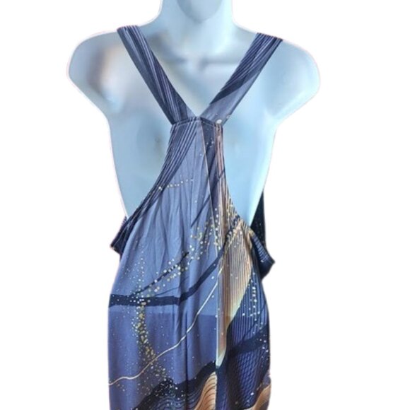 Blue and Gold Summer Overalls Size 2XL New NWOT - Picture 6 of 6